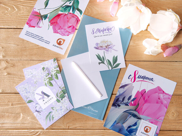 Открытка под запечатку, А6 Открытка под запечатку, А6