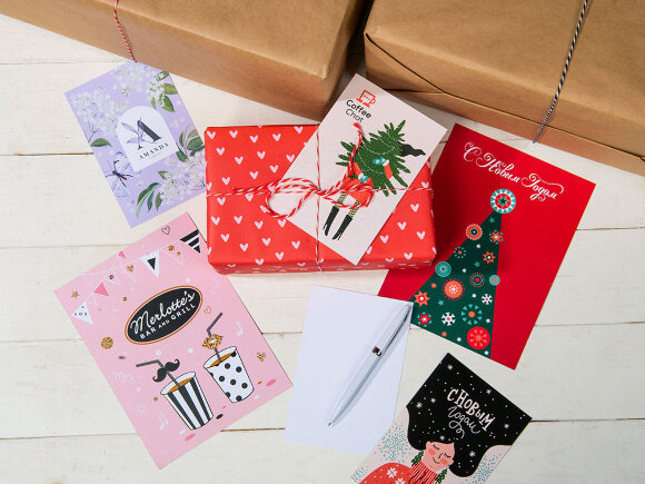 Открытка под запечатку, А6 Открытка под запечатку, А6