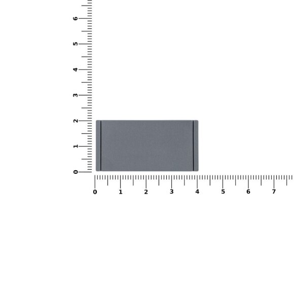 Лейбл из ПВХ Dzeta, XS, серый