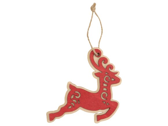 Подвеска деревянная Рождественский олень Подвеска деревянная Рождественский олень