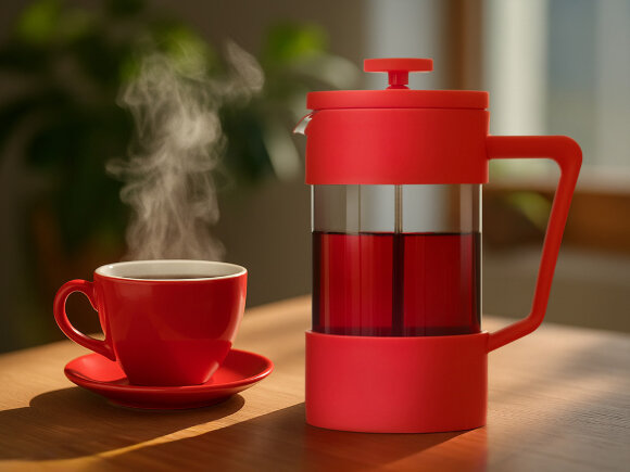 Пластиковый френч-пресс Intense, 600мл, красный Пластиковый френч-пресс Intense, 600мл, красный