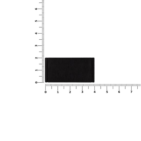 Лейбл из ПВХ Dzeta, XS, черный