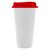 Стакан с крышкой Color Cap White, белый с красным