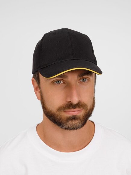 Бейсболка Buffalo, черная с желтым