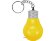 Брелок-рулетка для ключей Лампочка, желтый/серебристый