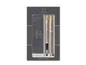 Набор Parker IM Core Brushed Metal GT: ручка шариковая, ручка роллер Набор Parker IM Core Brushed Metal GT: ручка шариковая, ручка роллер
