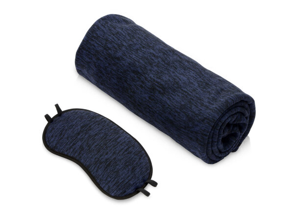 Набор для путешествия Comfort с пледом и маской, синий Набор для путешествия Comfort с пледом и маской, синий