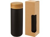 Lumi керамическая кружка объемом 300 мл с бамбуковой крышкой, черный Lumi керамическая кружка объемом 300 мл с бамбуковой крышкой, черный