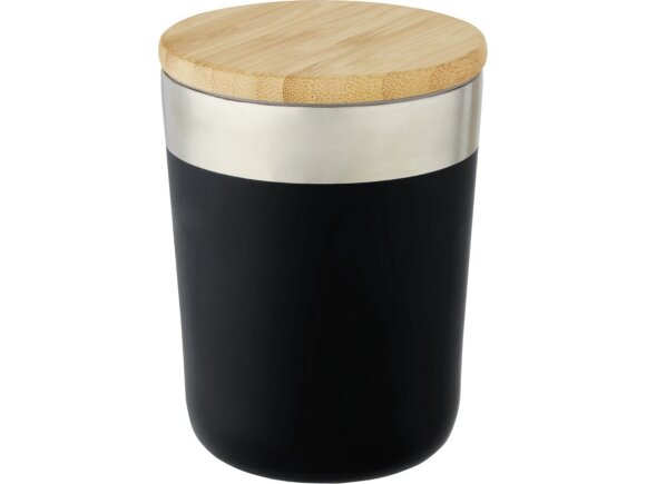 Lagan Кружка с медной вакуумной изоляцией объемом 300 мл и бамбуковой крышкой, черный Lagan Кружка с медной вакуумной изоляцией объемом 300 мл и бамбуковой крышкой, черный