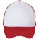 Бейсболка Bubble, красная с белым