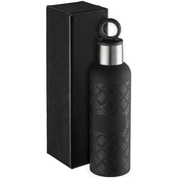 Термобутылка Hard Work Black, черная