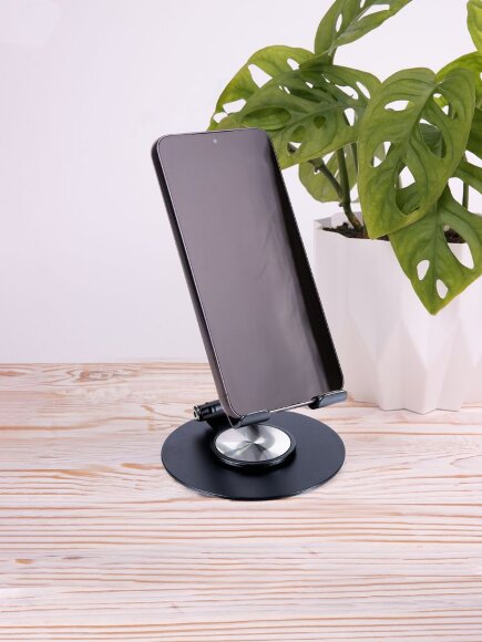 Подставка для смартфона Smartic, черный металлик Подставка для смартфона Smartic, черный металлик