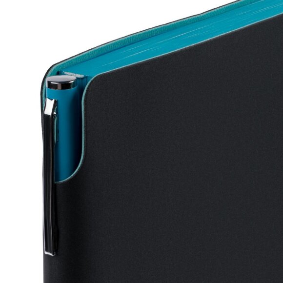 Ежедневник Flexpen Black, недатированный, черный с бирюзовым Ежедневник Flexpen Black, недатированный, черный с бирюзовым