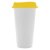 Стакан с крышкой Color Cap White, белый с желтым