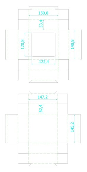 Коробка с окном Vindu, средняя