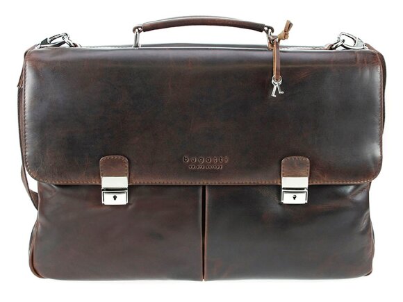 Портфель BUGATTI Romano 15'', коричневый, натуральная воловья кожа, 43х13х32 см Портфель BUGATTI Romano 15'', коричневый, натуральная воловья кожа, 43х13х32 см