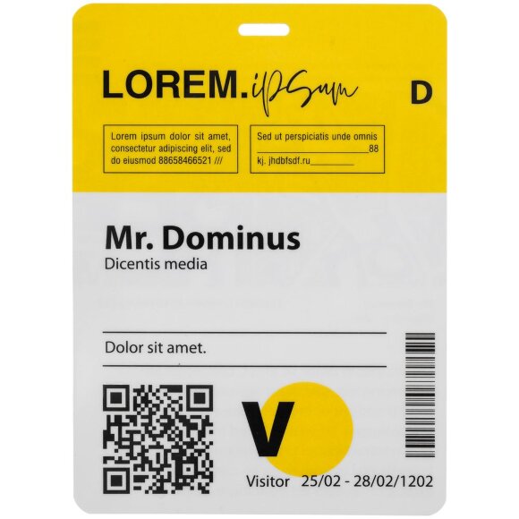 Бейдж с печатью на заказ, глянцевая ламинация Бейдж с печатью на заказ, глянцевая ламинация