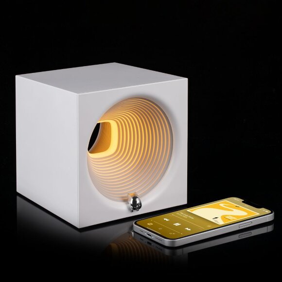 Bluetooth-колонка с подсветкой Volumetric, белая Bluetooth-колонка с подсветкой Volumetric, белая