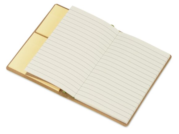 Блокнот А6 Write and stick с ручкой и набором стикеров, зеленое яблоко Блокнот А6 Write and stick с ручкой и набором стикеров, зеленое яблоко