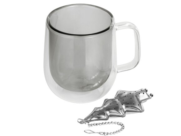 Набор Bergamot: кружка и ситечко для чая, черный