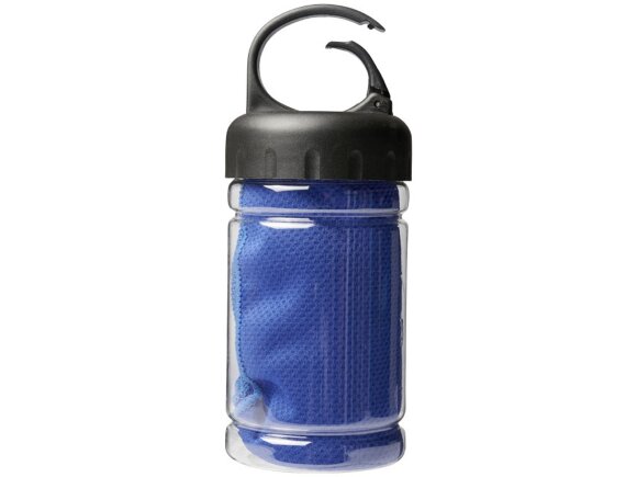 Охлаждающее полотенце Remy в ПЭТ-контейнере, синий Охлаждающее полотенце Remy в ПЭТ-контейнере, синий