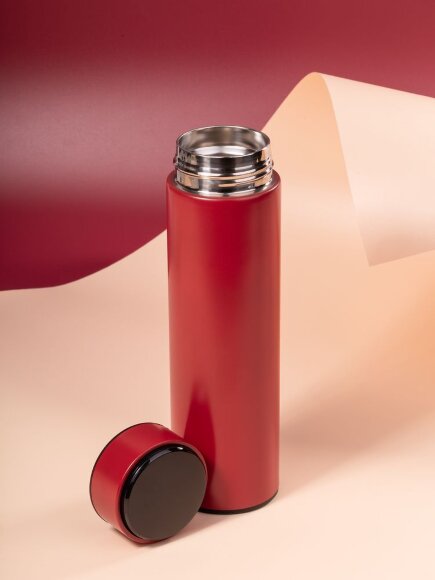 Смарт-бутылка с заменяемой батарейкой Long Therm, красная Смарт-бутылка с заменяемой батарейкой Long Therm, красная