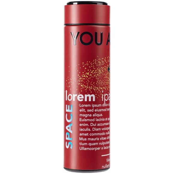 Смарт-бутылка с заменяемой батарейкой Long Therm, красная Смарт-бутылка с заменяемой батарейкой Long Therm, красная