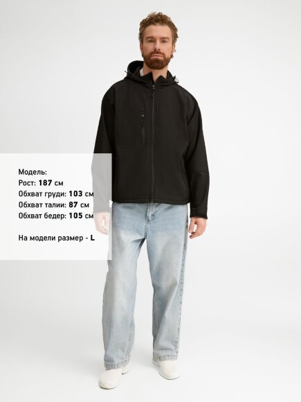Куртка мужская с капюшоном Replay Men 340, черная Куртка мужская с капюшоном Replay Men 340, черная