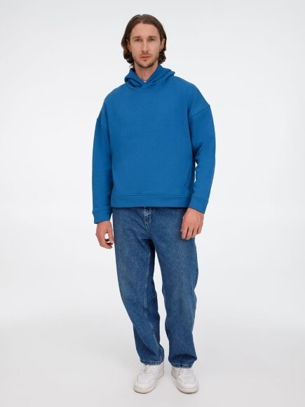 Худи оверсайз унисекс Tolla, синее (джинс) Худи оверсайз унисекс Tolla, синее (джинс)