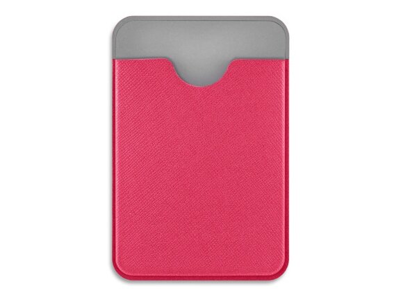 Чехол-картхолдер Favor на клеевой основе на телефон для пластиковых карт и и карт доступа, фуксия Чехол-картхолдер Favor на клеевой основе на телефон для пластиковых карт и и карт доступа, фуксия