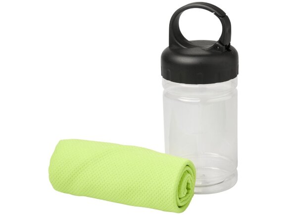 Охлаждающее полотенце Remy в ПЭТ-контейнере, лайм Охлаждающее полотенце Remy в ПЭТ-контейнере, лайм