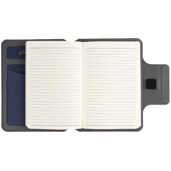 Органайзер с блокнотом и аккумулятором Oiro, синий Органайзер с блокнотом и аккумулятором Oiro, синий