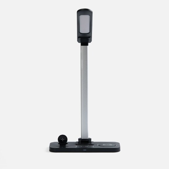 Настольная лампа с беспроводной зарядкой Power Light, черная