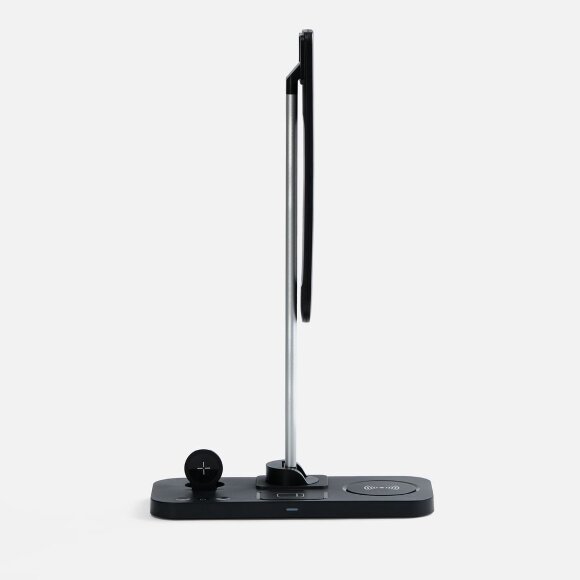 Настольная лампа с беспроводной зарядкой Power Light, черная Настольная лампа с беспроводной зарядкой Power Light, черная