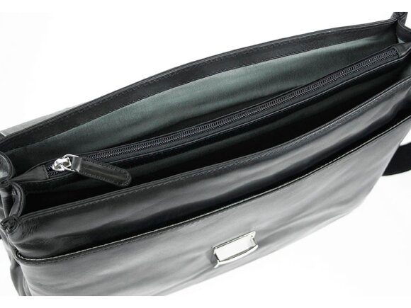 Портфель BUGATTI Romano 15'', чёрный, натуральная воловья кожа, 40х12х30 см Портфель BUGATTI Romano 15'', чёрный, натуральная воловья кожа, 40х12х30 см