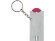 Брелок-держатель для монет Allegro с фонариком, фуксия/серебристый
