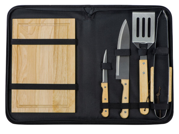 Набор для барбекю Terra из 6 предметов, с разделочной доской Набор для барбекю Terra из 6 предметов, с разделочной доской