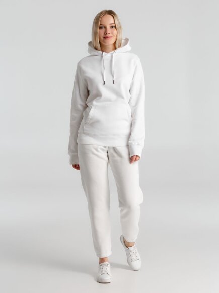 Толстовка с капюшоном унисекс King, белая Толстовка с капюшоном унисекс King, белая