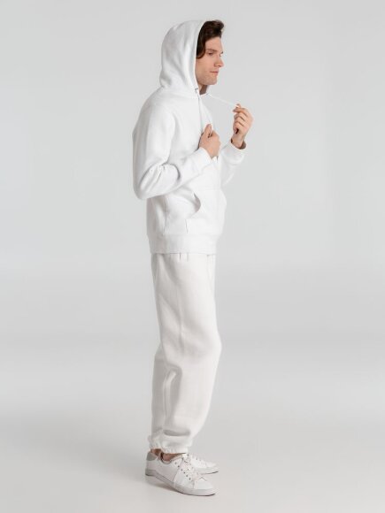 Толстовка с капюшоном унисекс King, белая Толстовка с капюшоном унисекс King, белая