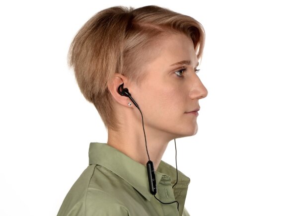 Беспроводные наушники Get Up с чехлом, черный Беспроводные наушники Get Up с чехлом, черный