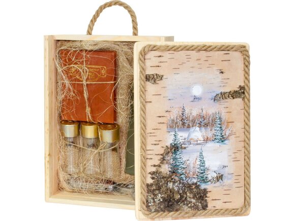 Подарочный набор Лесная заимка, бежевый Подарочный набор Лесная заимка, бежевый