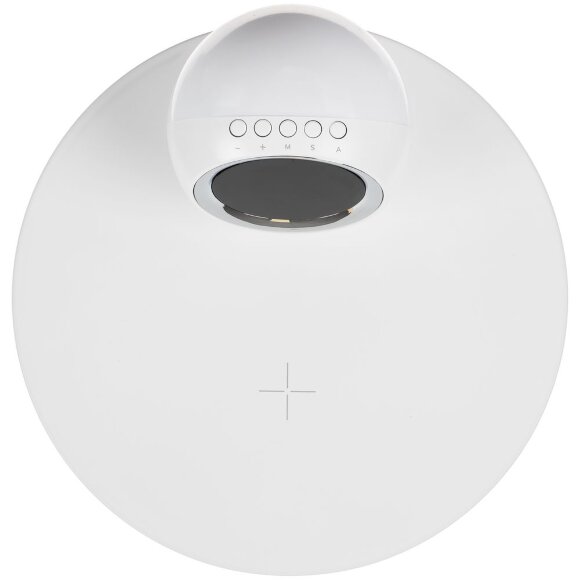 Станция беспроводной зарядки с часами и подсветкой GlobeBee, белая