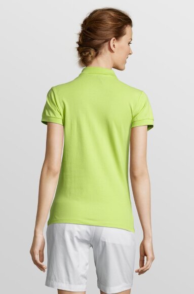 Рубашка поло женская People 210, зеленое яблоко
