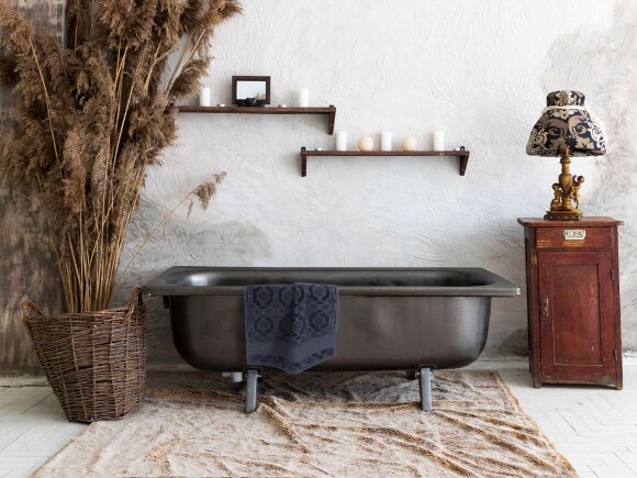 Полотенце Velin, большое, темно-серое