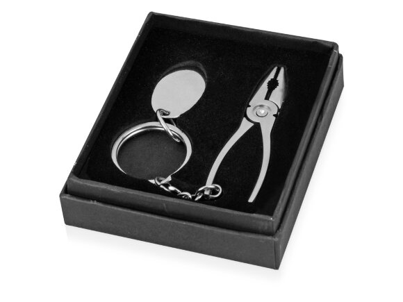 Брелок с шильдом Пассатижи, серебристый