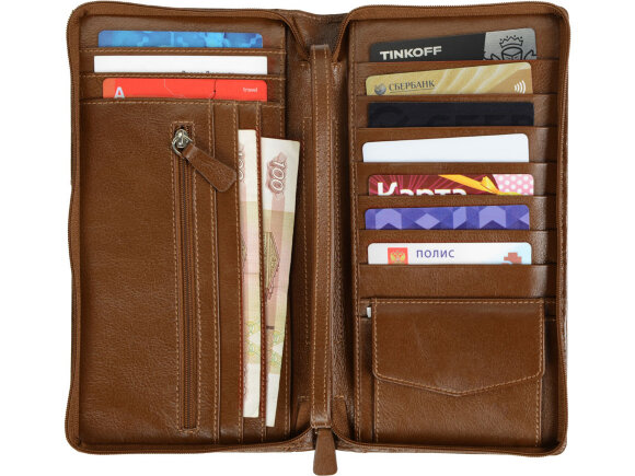 Трэвел-портмоне, коричневый Трэвел-портмоне, коричневый