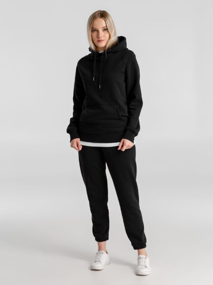 Толстовка с капюшоном унисекс King, черная Толстовка с капюшоном унисекс King, черная