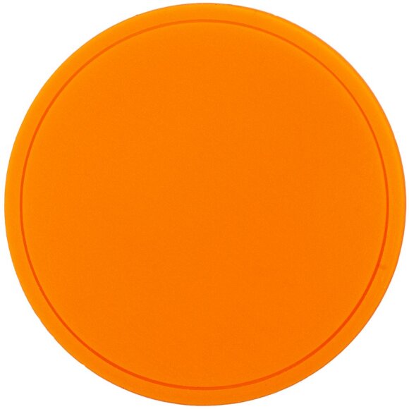 Лейбл из ПВХ Dzeta Round, L оранжевый неон