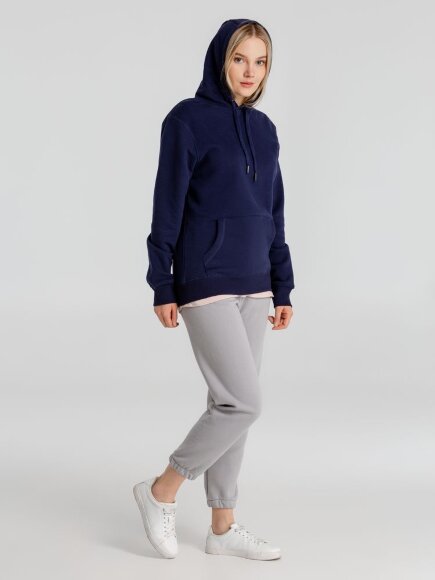 Толстовка с капюшоном унисекс King, темно-синяя Толстовка с капюшоном унисекс King, темно-синяя