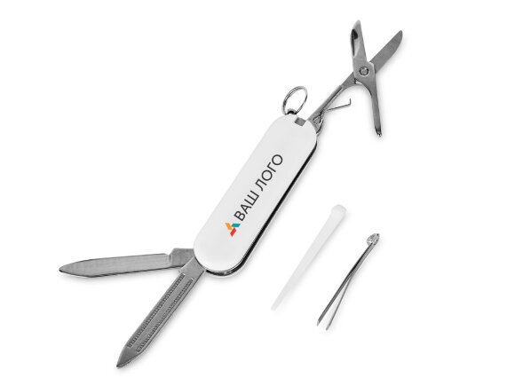 Мультитул-брелок 5-в-1 Pinny, белый Мультитул-брелок 5-в-1 Pinny, белый